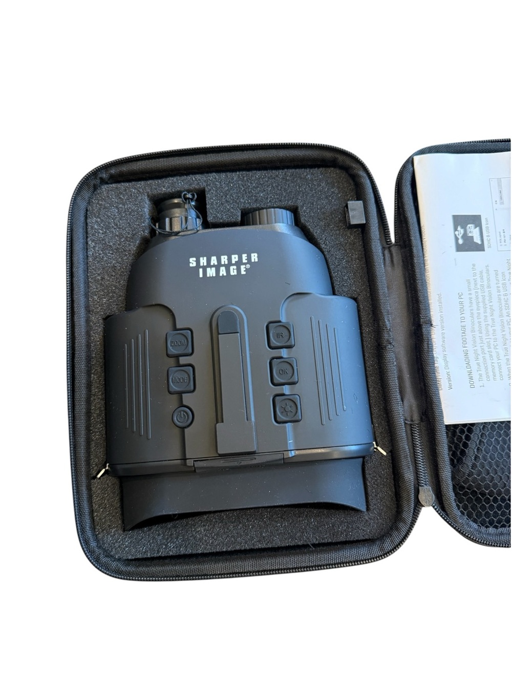 Sharper Image Black Digital Night Vision Binoculars with Carry Case
